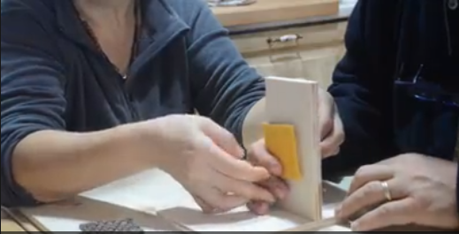 Example of an exercise with tactile surfaces